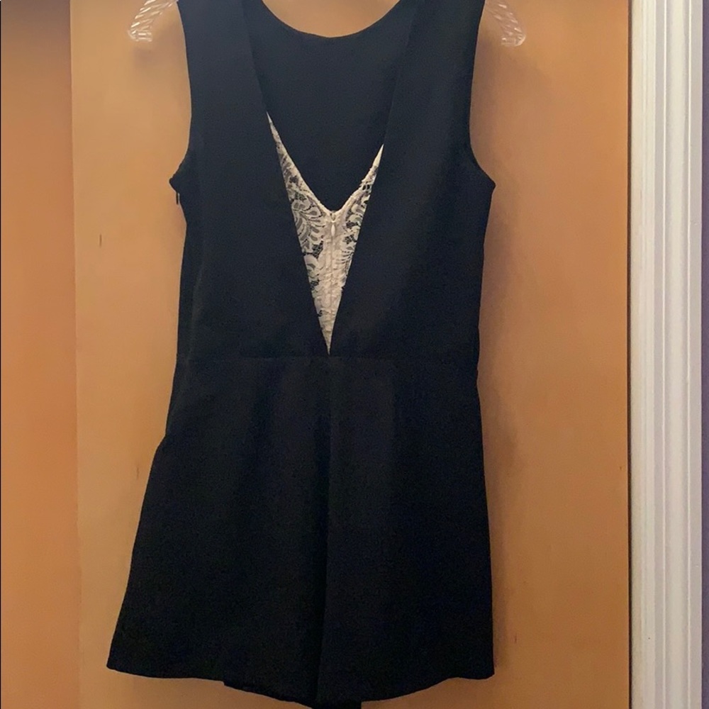 Lucy Paris Open Back Lace Romper